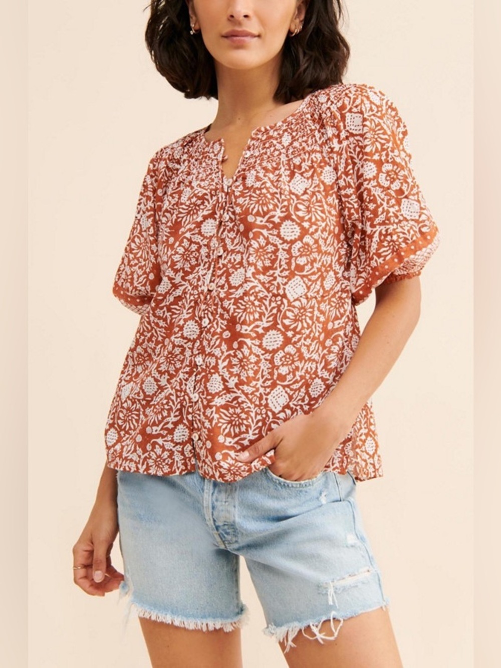 Cleobella Adele blouse sz sm